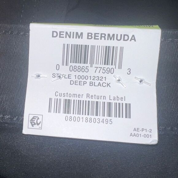 Style & Co Womens Mid-Rise Raw-Edge Bermuda Jean Shorts Deep Black 4 NWT - Picture 5 of 8